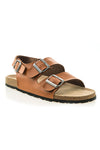 Brown two-strap sandals