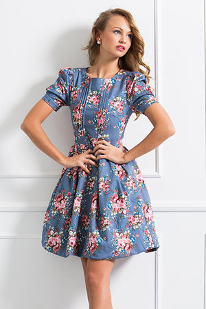 Floral georgette dress