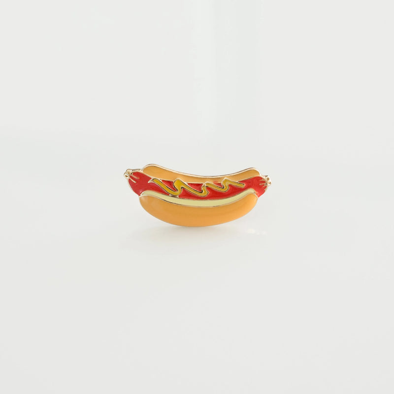 Hot dog enamel pin